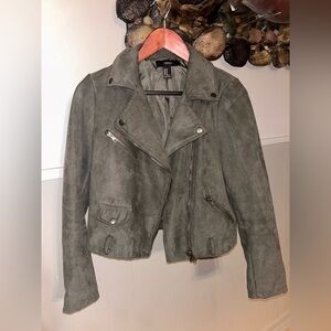 Forever 21 Olive Leather Jacket